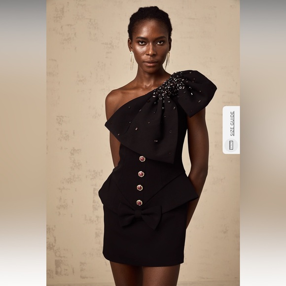 Miss Rosier Sandrine black mini dress - Picture 3 of 5